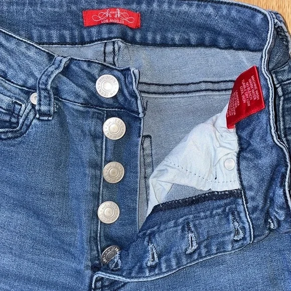 HH JEANS LOS ANGELES stretch 5 button high rise skinny jeans in women’s size 0 - Picture 8 of 10